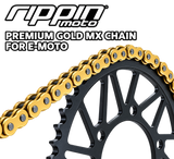 RPN420MX Premium Gold MX O-Ring Chain for Surron Light Bee (LBX), Talaria, Rawrr & E-Ride PRO SS