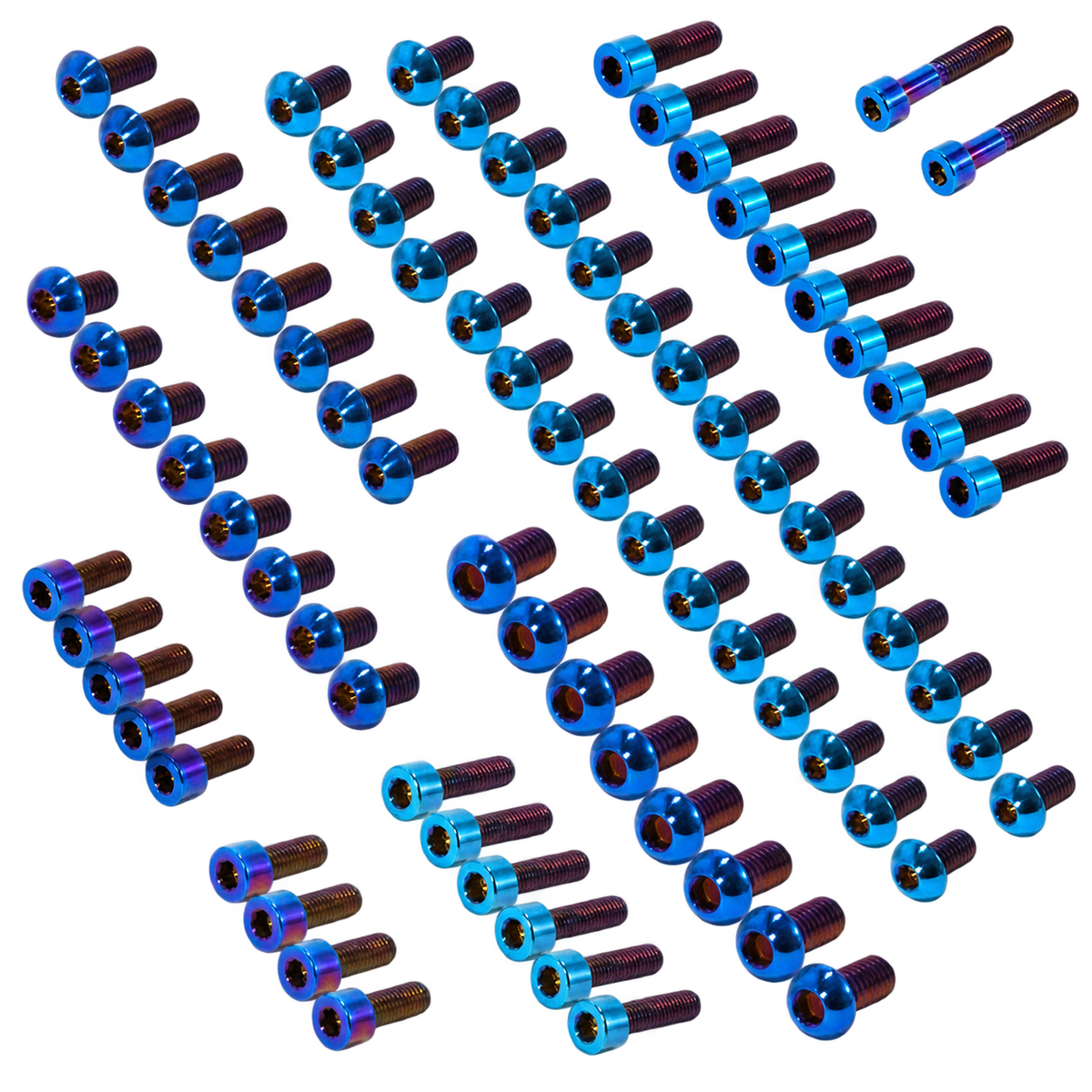 Surron Ultra Bee titanium bolt kit with transparent background