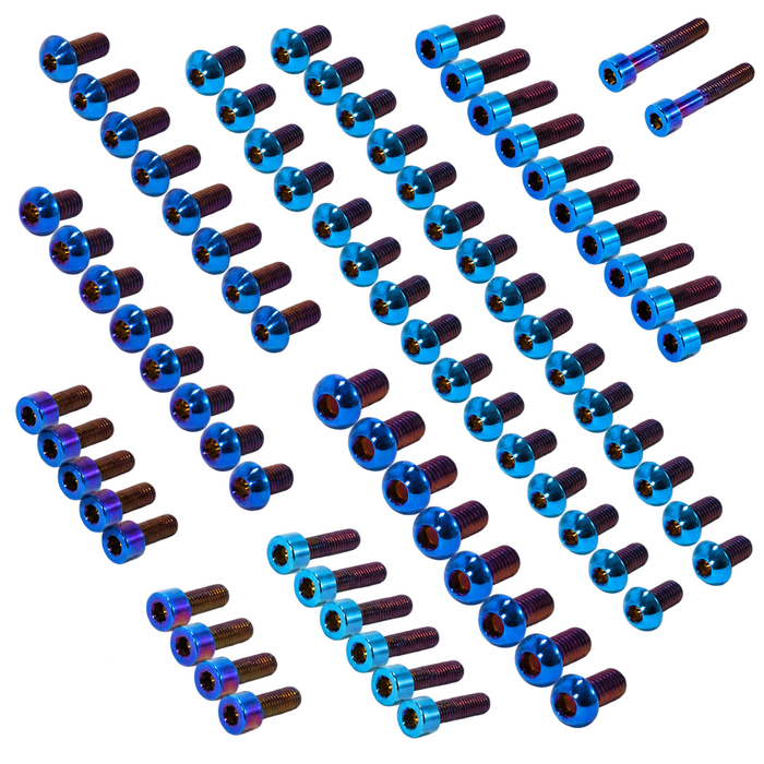 Surron Ultra Bee titanium bolt kit with transparent background